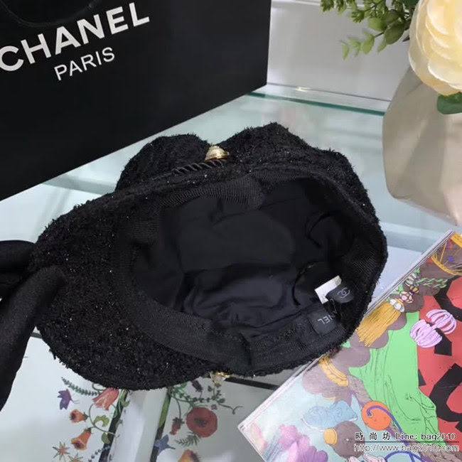 CHANEL香奈兒 2018秋冬小香風火爆經典款 時尚八角帽 百搭英倫軍帽 LLWJ6296